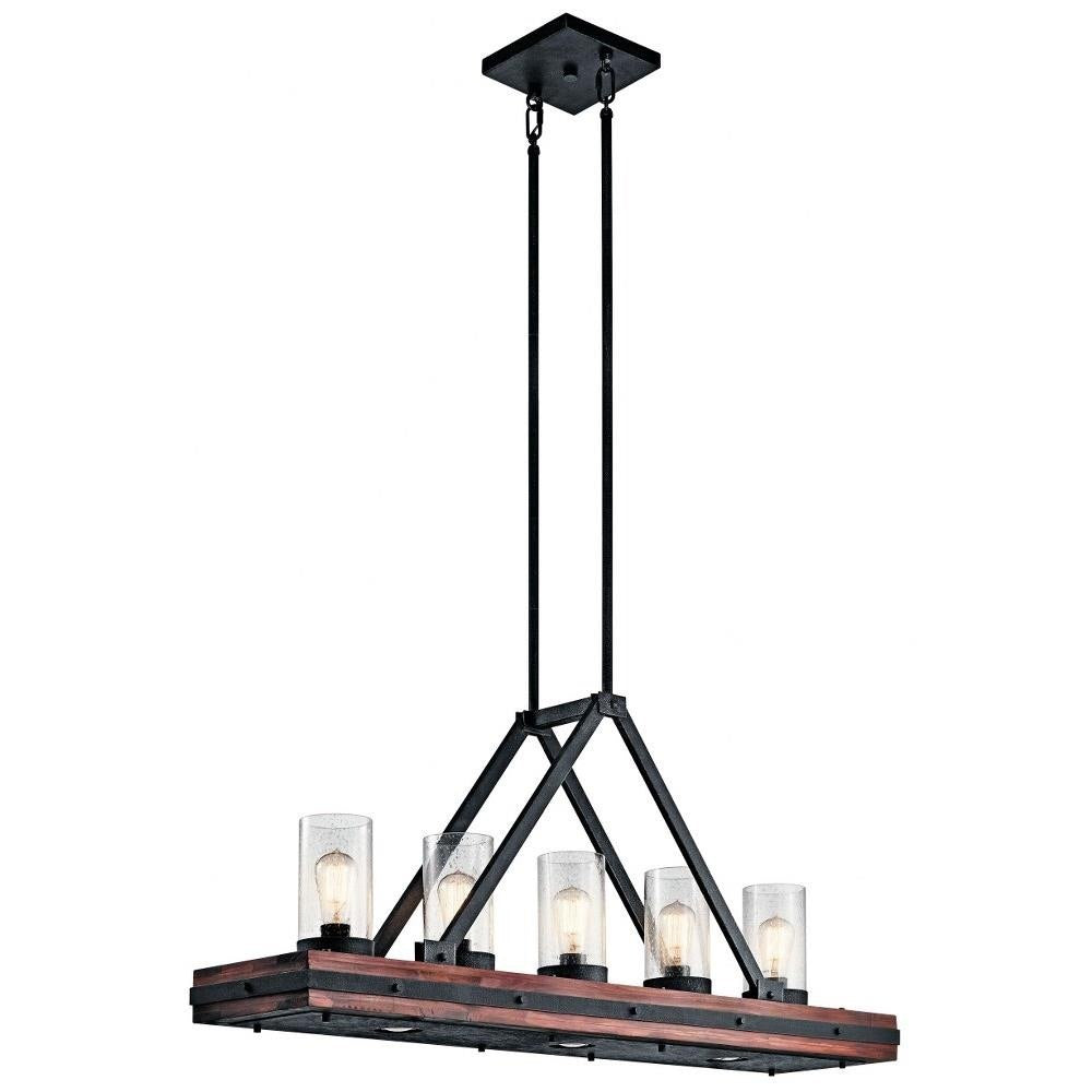 Kichler Lighting - 43491 - Colerne - 5 Light Linear Chandelier - with Lodge/Country/Rustic inspirations - 21 inches tall by 10.75 inches wide