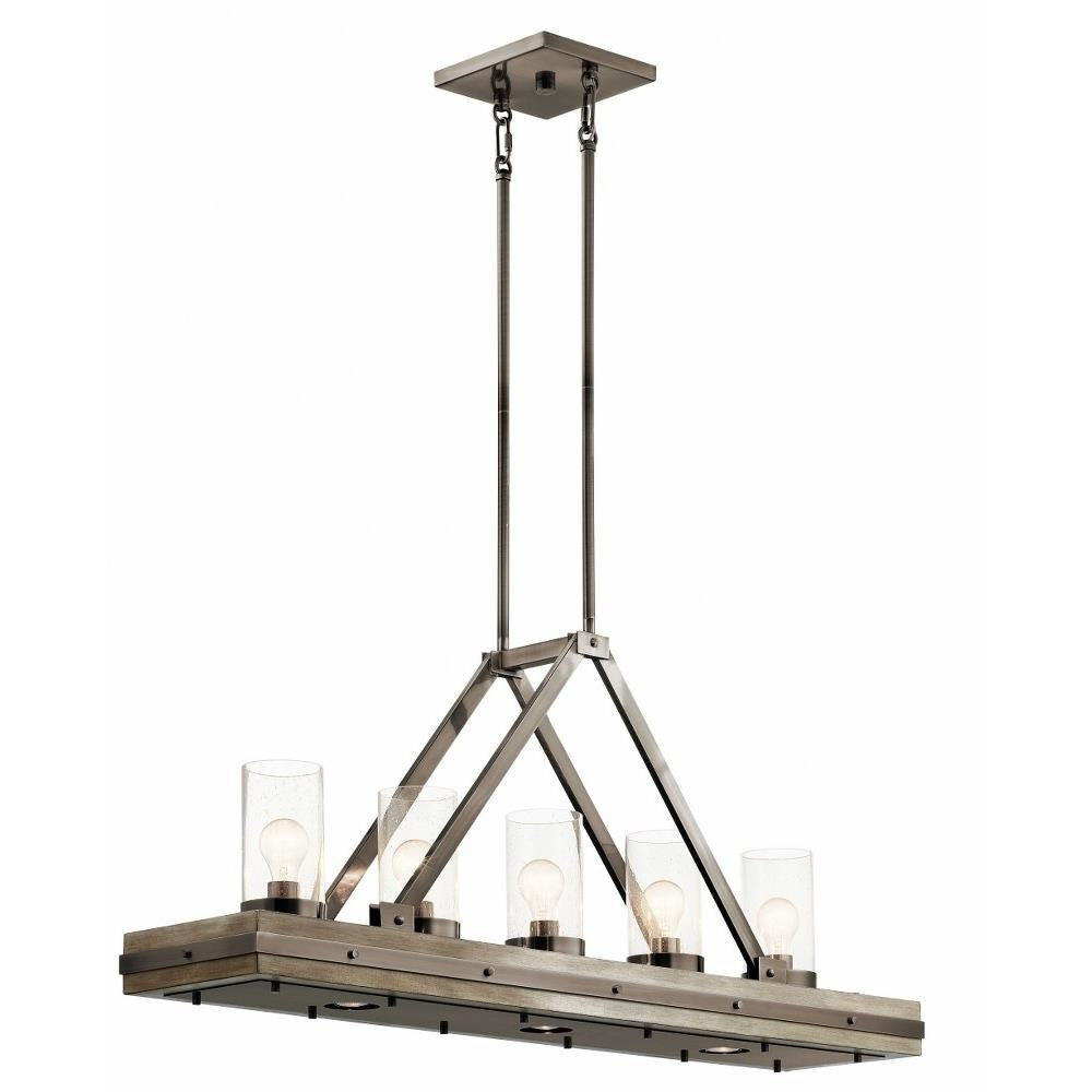 Kichler Lighting - 43491 - Colerne - 5 Light Linear Chandelier - with Lodge/Country/Rustic inspirations - 21 inches tall by 10.75 inches wide