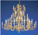 Bronze with Brown Patina Forty Eight-Light Chandelier
