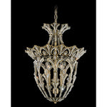 Gold Four-Light Crystal Swarovski Elements Pendant Light, 15W x 19.5H x 15D