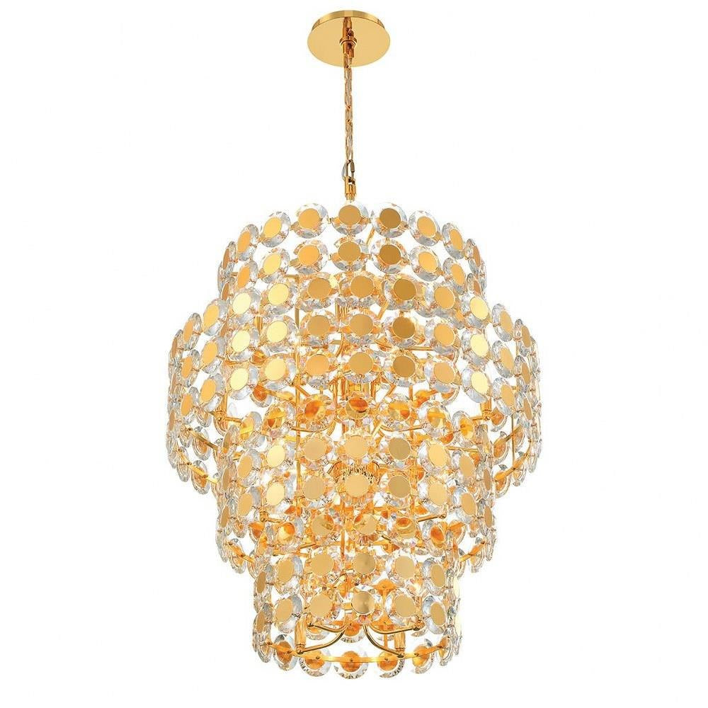 Bailey Street Home - 79-BEL-5037522 - Belmont Bank - 24 Light Chandelier In Glam Style-45 Inches Tall and 31.5 Inches Wide