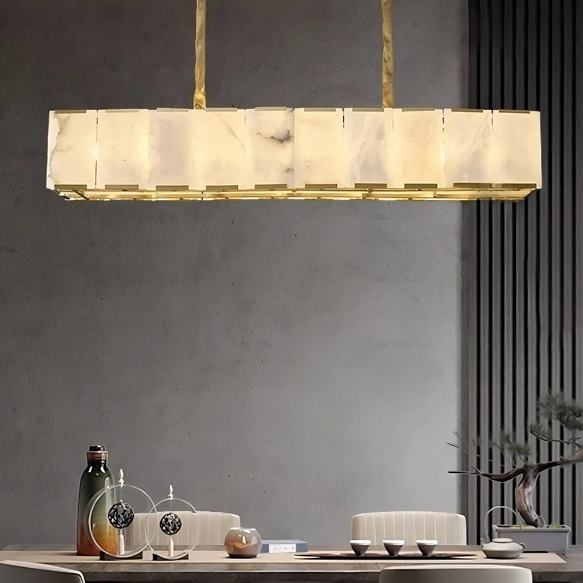 Natural Marble Contemporary Chandelier