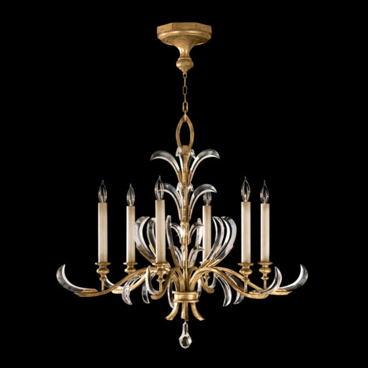 BEVELED ARCS 37" W Round Chandelier