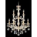 Milano Provincial Gold Nine-Light Silver Shade Swarovski Elements Chandelier, 18W x 24.5H x 18D