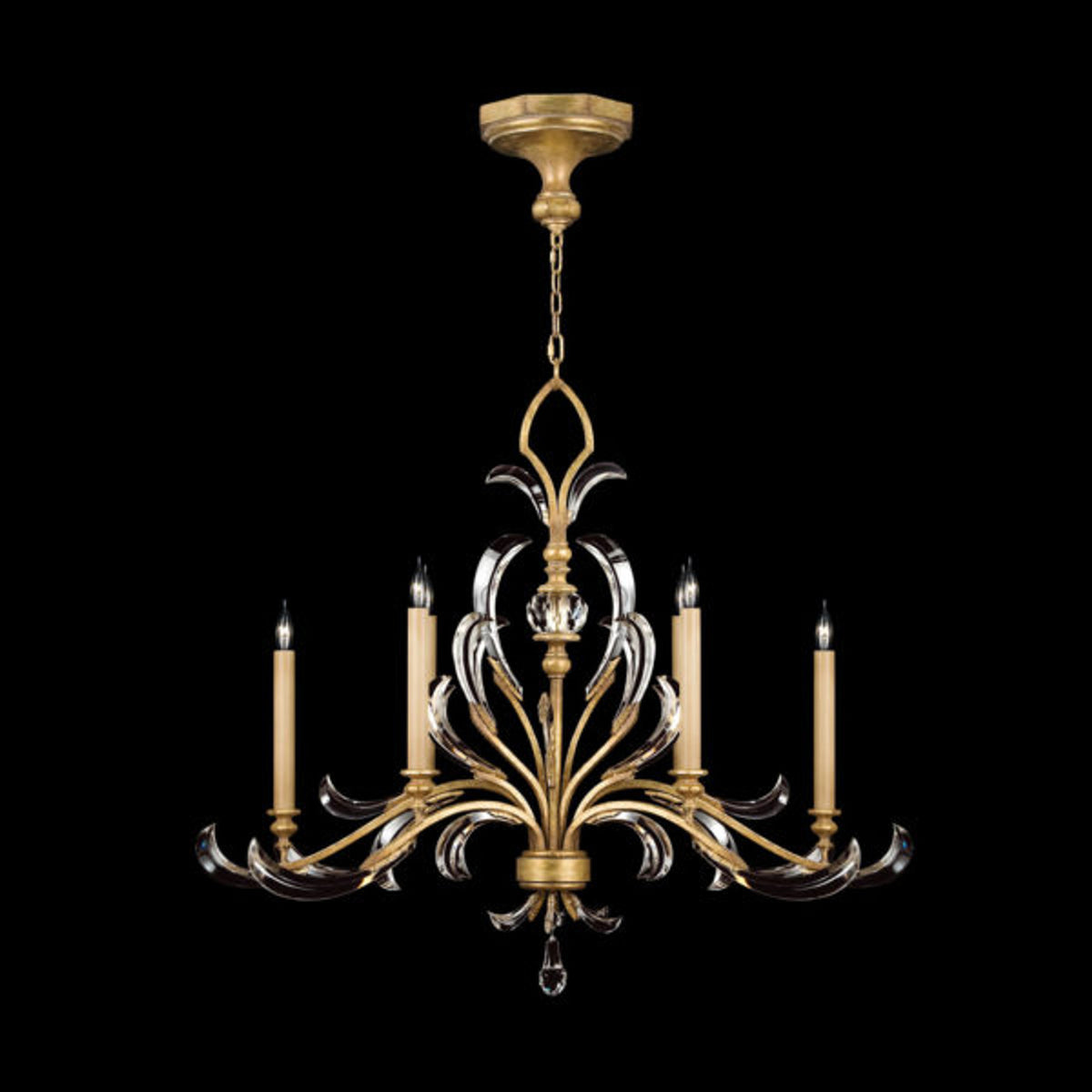 BEVELED ARCS 44" W Oblong Chandelier