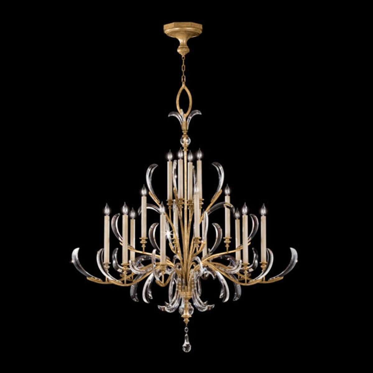 BEVELED ARCS 58" W Round Chandelier