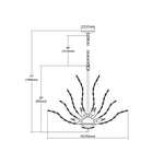 Bailey Street Home - 2499-BEL-3353540 - Collen Crescent - 9 Light Chandelier in Traditional Style - 25 Inches tall and 30 inches wide