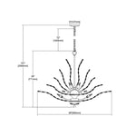 Elk Home - 45464/12 - Crystique - 12 Light Chandelier in Traditional Style with Luxe/Glam and Nature/Organic inspirations - 28 Inches tall and 38 inches wide