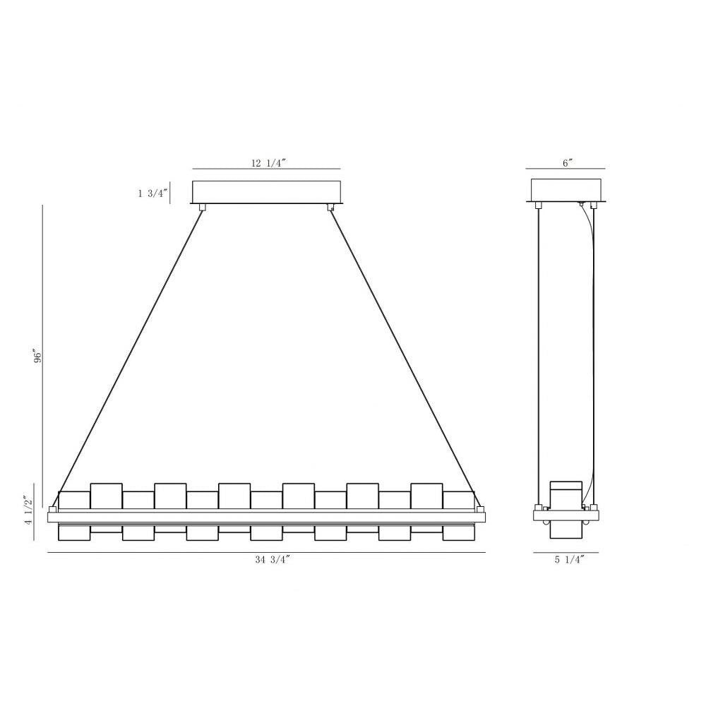 Bailey Street Home - 79-BEL-5037506 - Bancroft Dene - 120W 2 LED Island Chandelier In IndustrialStyle-4.5 Inches Tall and 5.25 Inches Wide