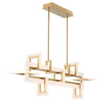 Bailey Street Home - 79-BEL-1299215 - Lavender Glade - 86W 1 LED Chandelier In Contemporary Style-16.25 Inches Tall and 9.25 Inches Wide