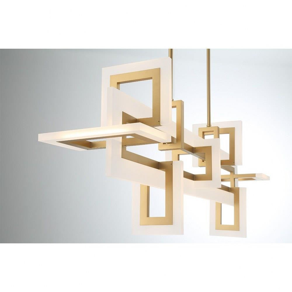 Bailey Street Home - 79-BEL-1299215 - Lavender Glade - 86W 1 LED Chandelier In Contemporary Style-16.25 Inches Tall and 9.25 Inches Wide