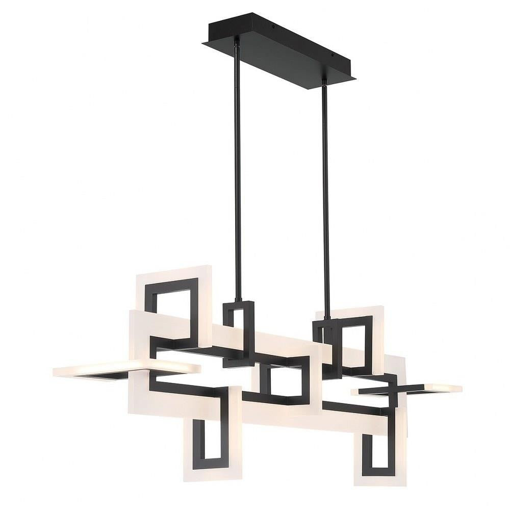 Bailey Street Home - 79-BEL-1299215 - Lavender Glade - 86W 1 LED Chandelier In Contemporary Style-16.25 Inches Tall and 9.25 Inches Wide