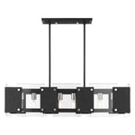 Livex Lighting - 45997-04 - Barcelona - 8 Light Linear Chandelier in Industrial Style - 12 Inches wide by 19 Inches high