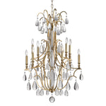Brass 12-Light Chandelier