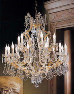 19 Lights Maria Theresa crystal chandelier dressed with clear crystals