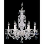 Six-Light Clear Heritage Handcut Crystal Chandelier, 21W x 22.5H x 21D