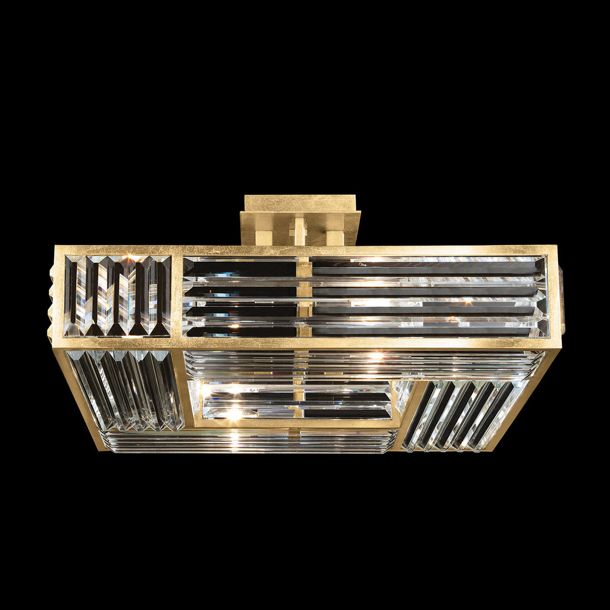 CRYSTAL ENCHANTMENT 25" W Square Semi-Flush Mount