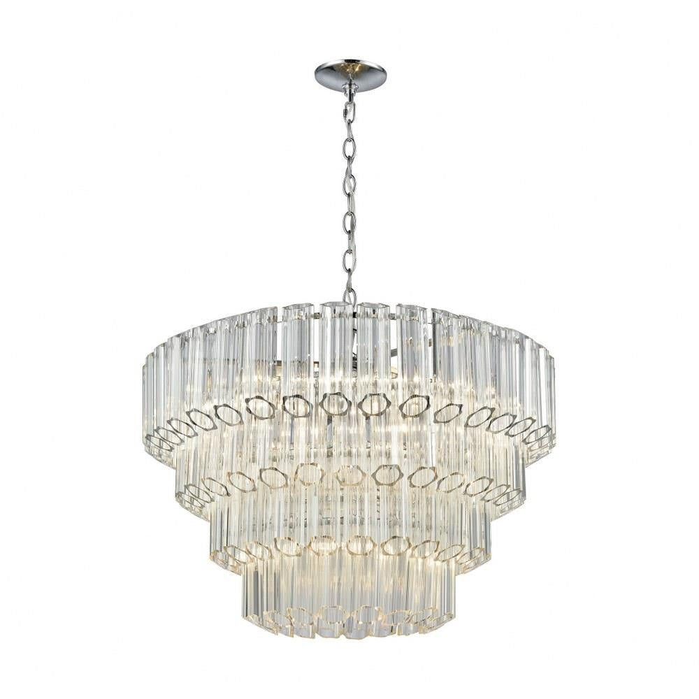 Elk Home - 46313/7 - Carrington - 7 Light Chandelier in Modern/Contemporary Style with Art Deco and Luxe/Glam inspirations - 19 Inches tall and 26 inches wide