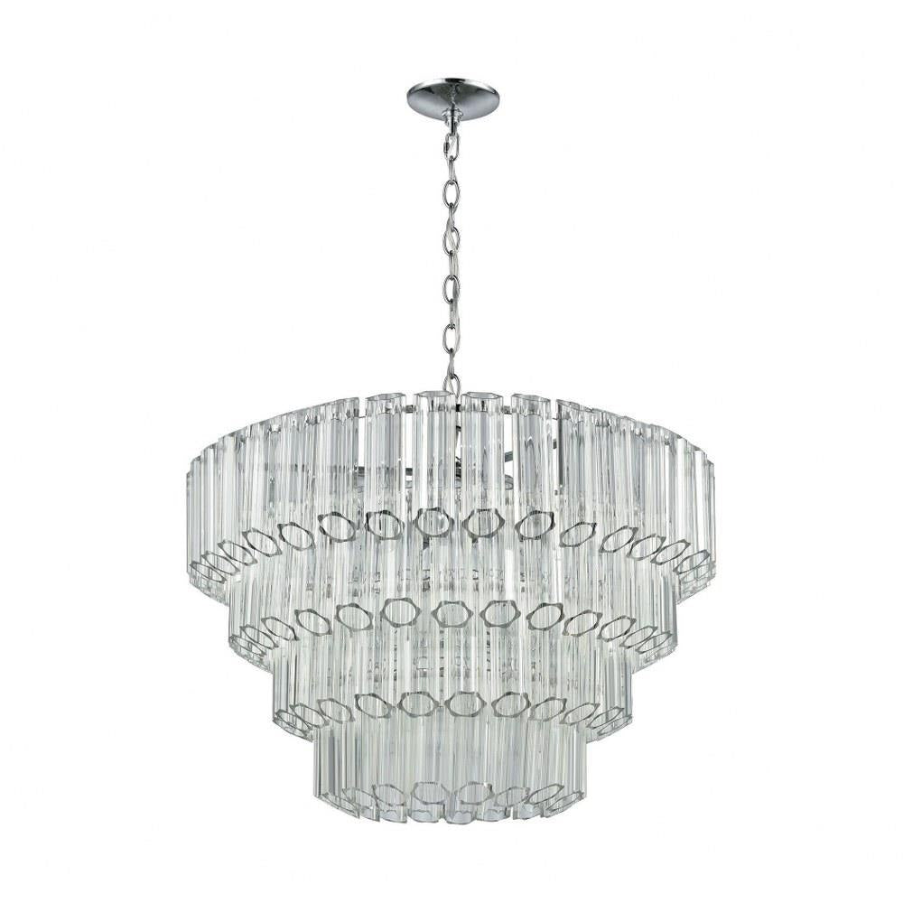 Elk Home - 46313/7 - Carrington - 7 Light Chandelier in Modern/Contemporary Style with Art Deco and Luxe/Glam inspirations - 19 Inches tall and 26 inches wide