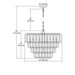 Elk Home - 46313/7 - Carrington - 7 Light Chandelier in Modern/Contemporary Style with Art Deco and Luxe/Glam inspirations - 19 Inches tall and 26 inches wide