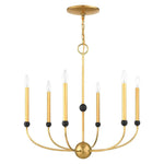 Livex Lighting - 46316-08 - Cortlandt - 6 Light Chandelier in Mid Century Modern Style - 28 Inches wide by 28 Inches high