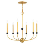 Livex Lighting - 46316-08 - Cortlandt - 6 Light Chandelier in Mid Century Modern Style - 28 Inches wide by 28 Inches high