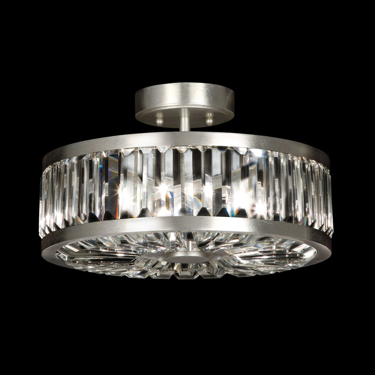 CRYSTAL ENCHANTMENT 16" W Round Semi-Flush Mount