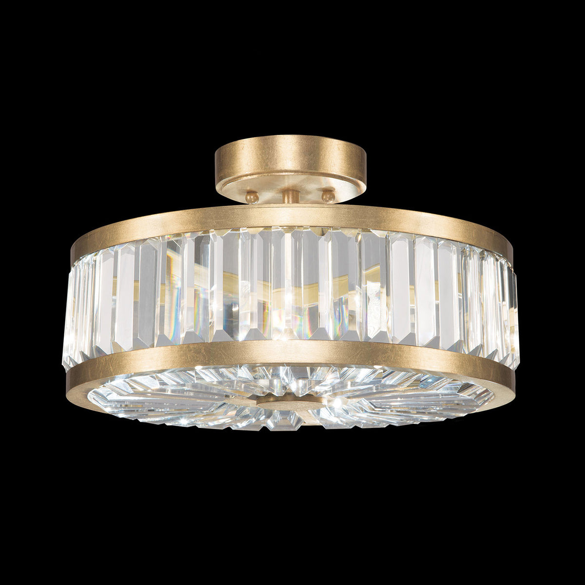 CRYSTAL ENCHANTMENT 16" W Round Semi-Flush Mount