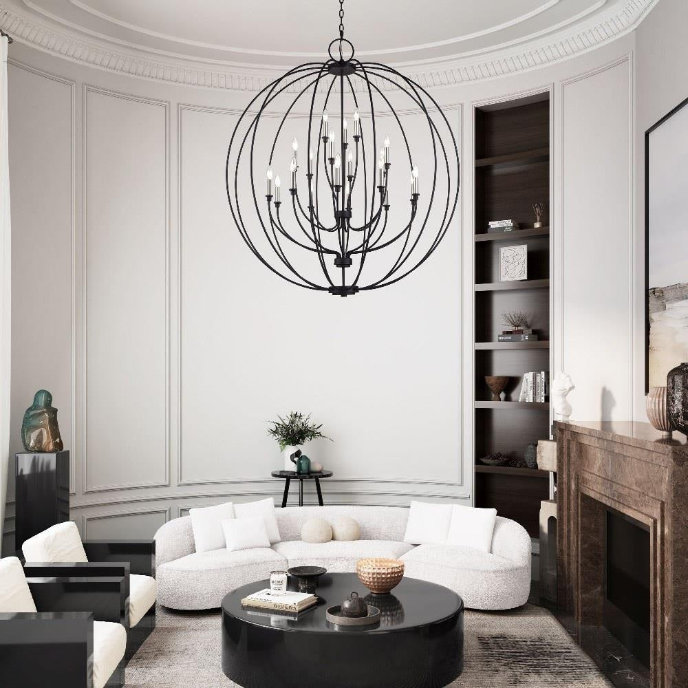 Livex Lighting - 46991-04 - Milania - 19 Light Grande Foyer Chandelier-54 Inches Tall and 48 Inches Wide