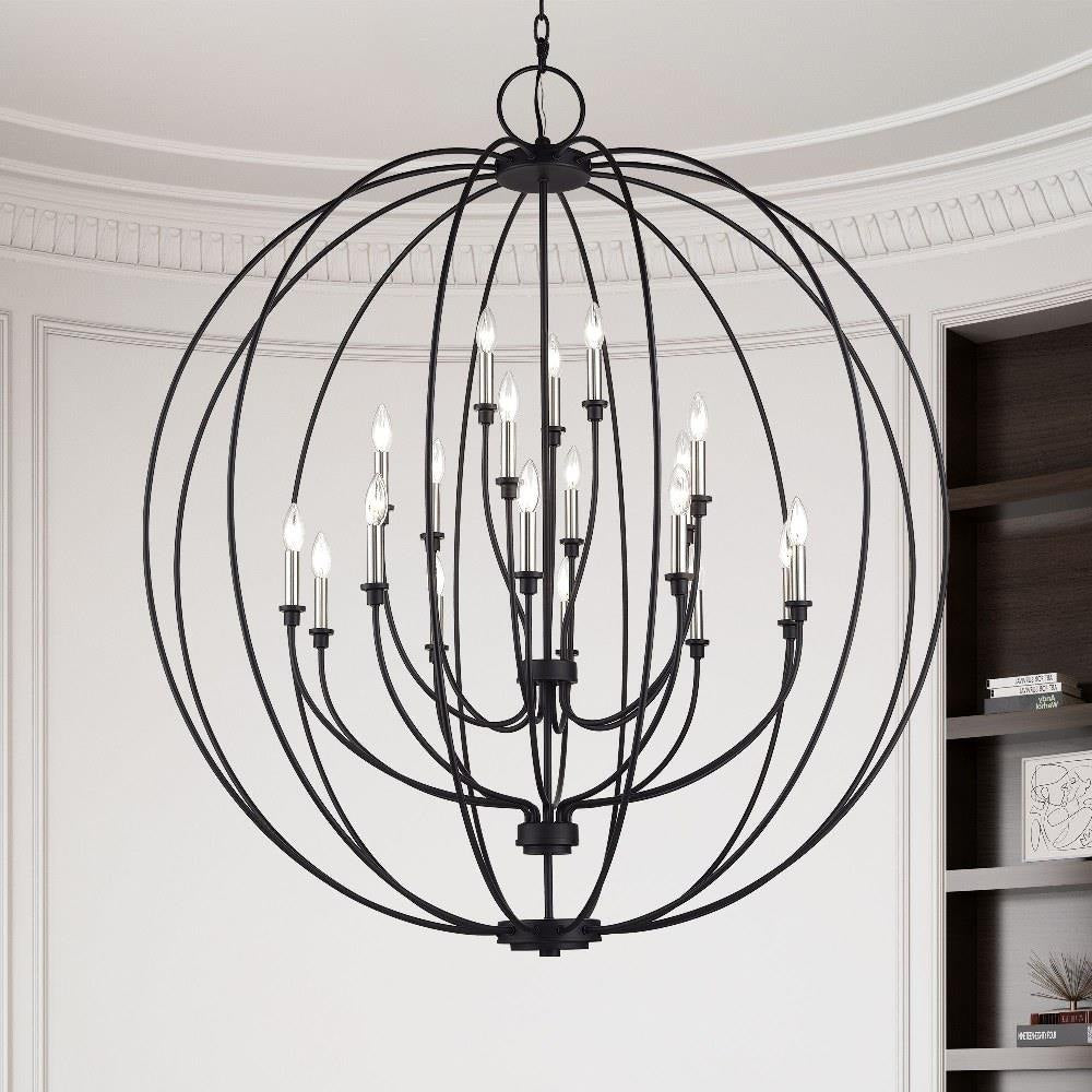 Livex Lighting - 46991-04 - Milania - 19 Light Grande Foyer Chandelier-54 Inches Tall and 48 Inches Wide