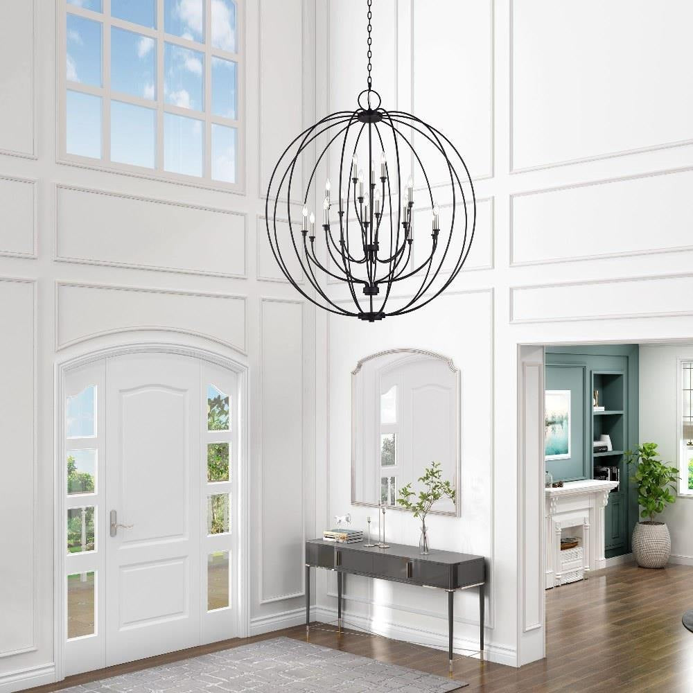 Livex Lighting - 46991-04 - Milania - 19 Light Grande Foyer Chandelier-54 Inches Tall and 48 Inches Wide