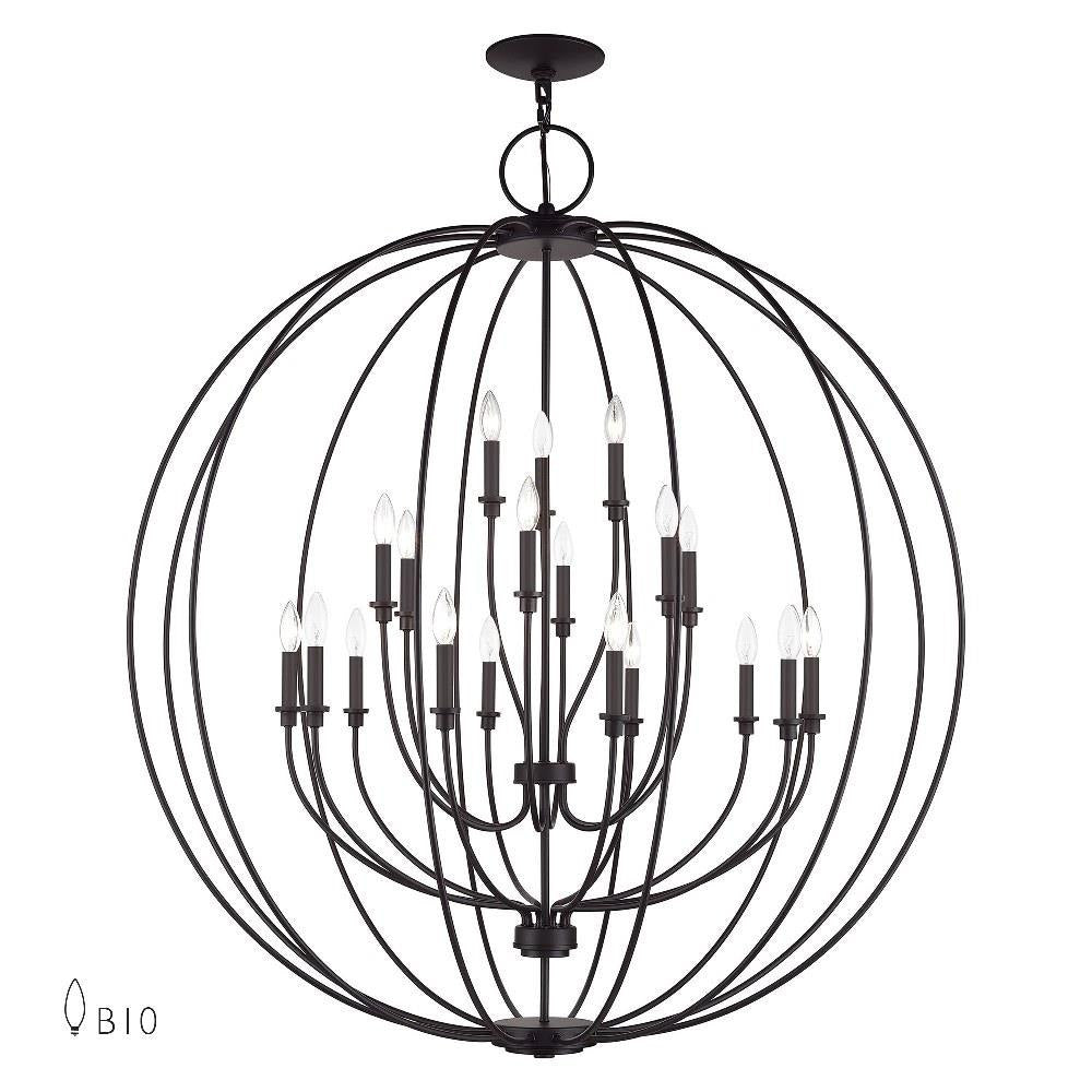 Livex Lighting - 46991-04 - Milania - 19 Light Grande Foyer Chandelier-54 Inches Tall and 48 Inches Wide
