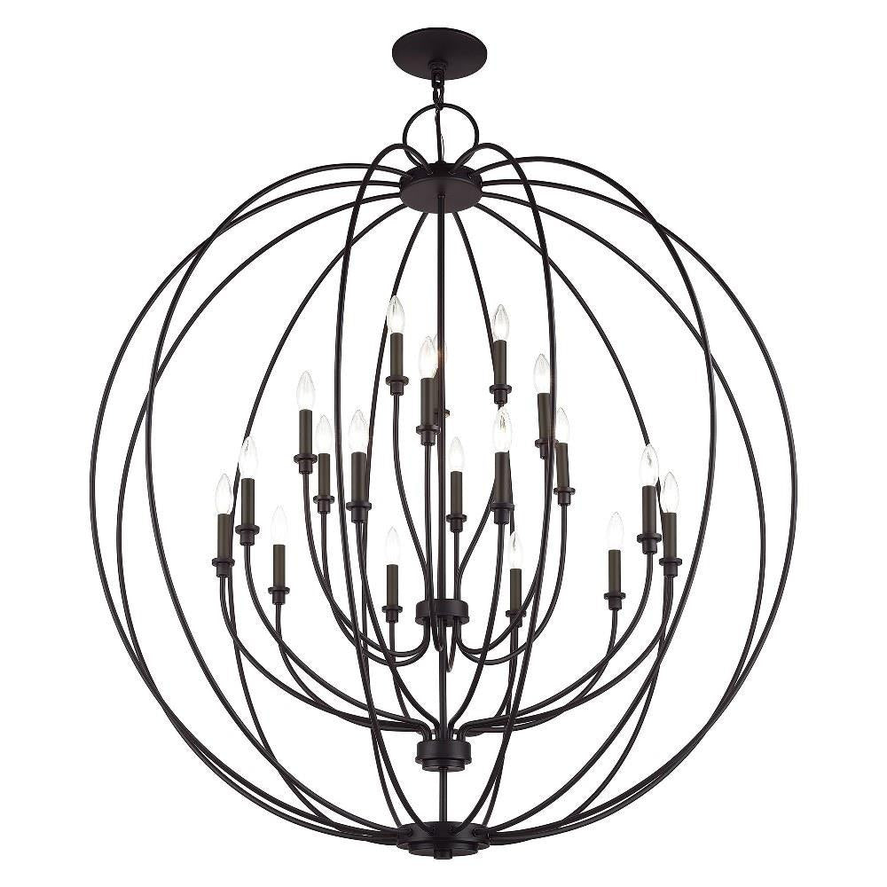 Livex Lighting - 46991-04 - Milania - 19 Light Grande Foyer Chandelier-54 Inches Tall and 48 Inches Wide