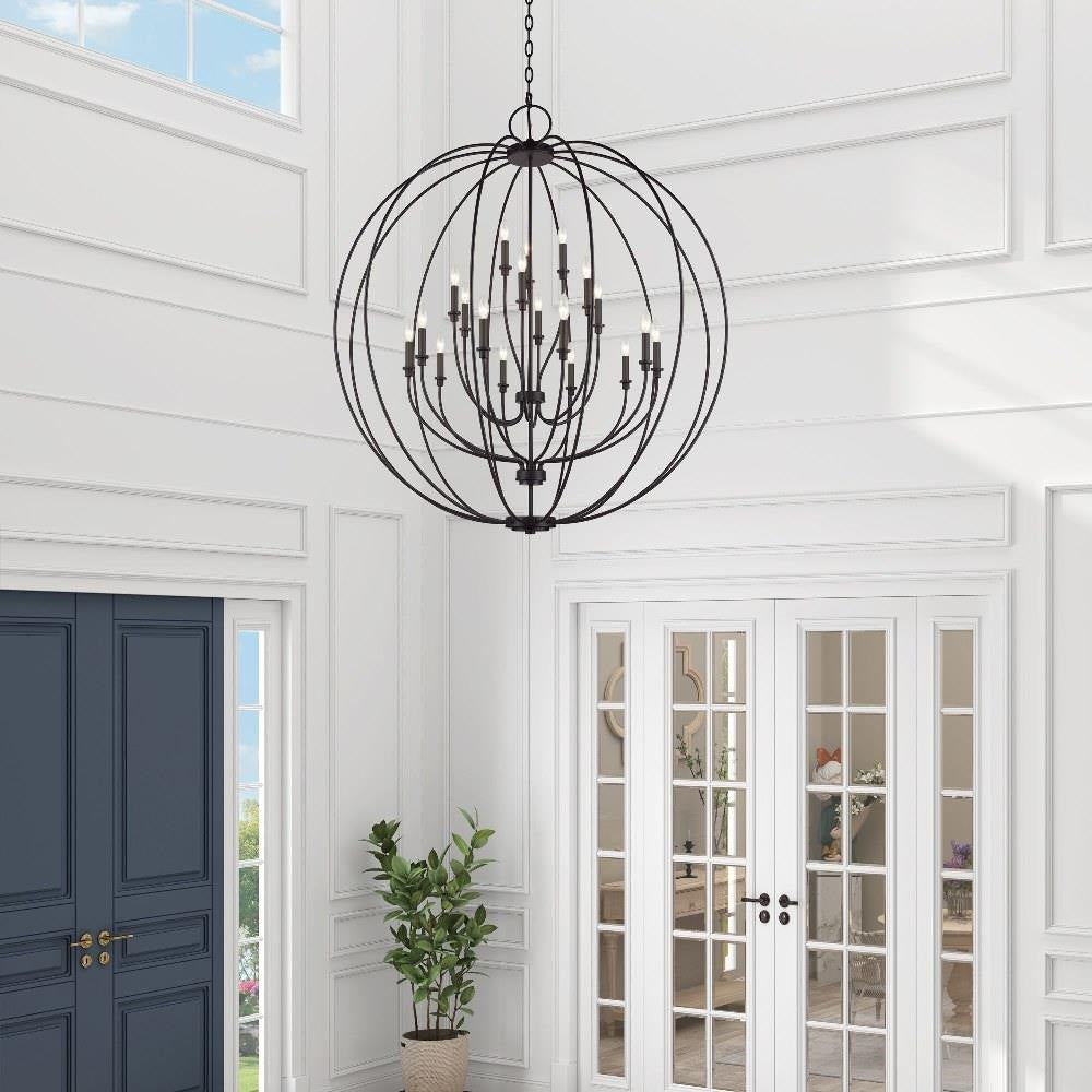 Livex Lighting - 46991-04 - Milania - 19 Light Grande Foyer Chandelier-54 Inches Tall and 48 Inches Wide