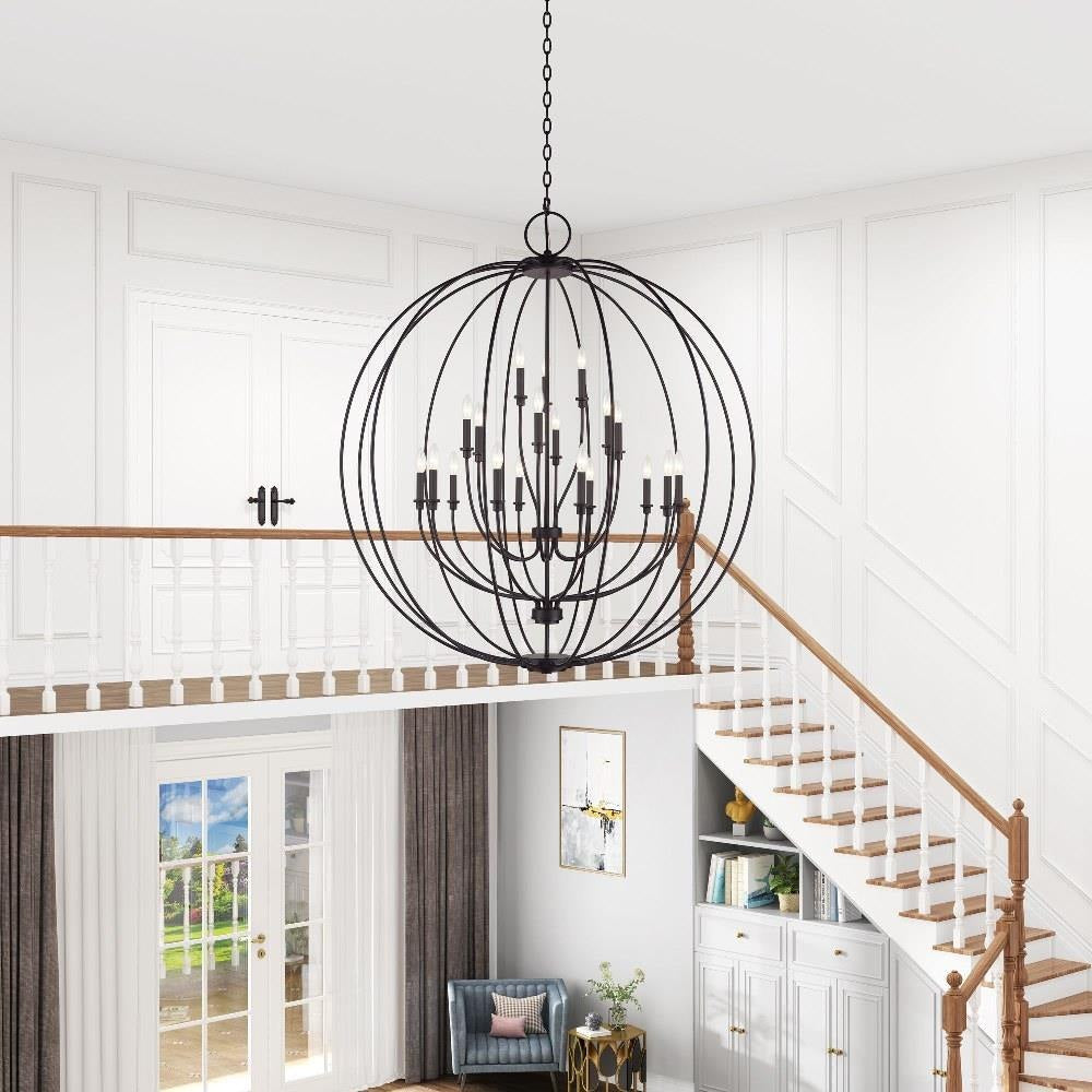 Livex Lighting - 46991-04 - Milania - 19 Light Grande Foyer Chandelier-54 Inches Tall and 48 Inches Wide