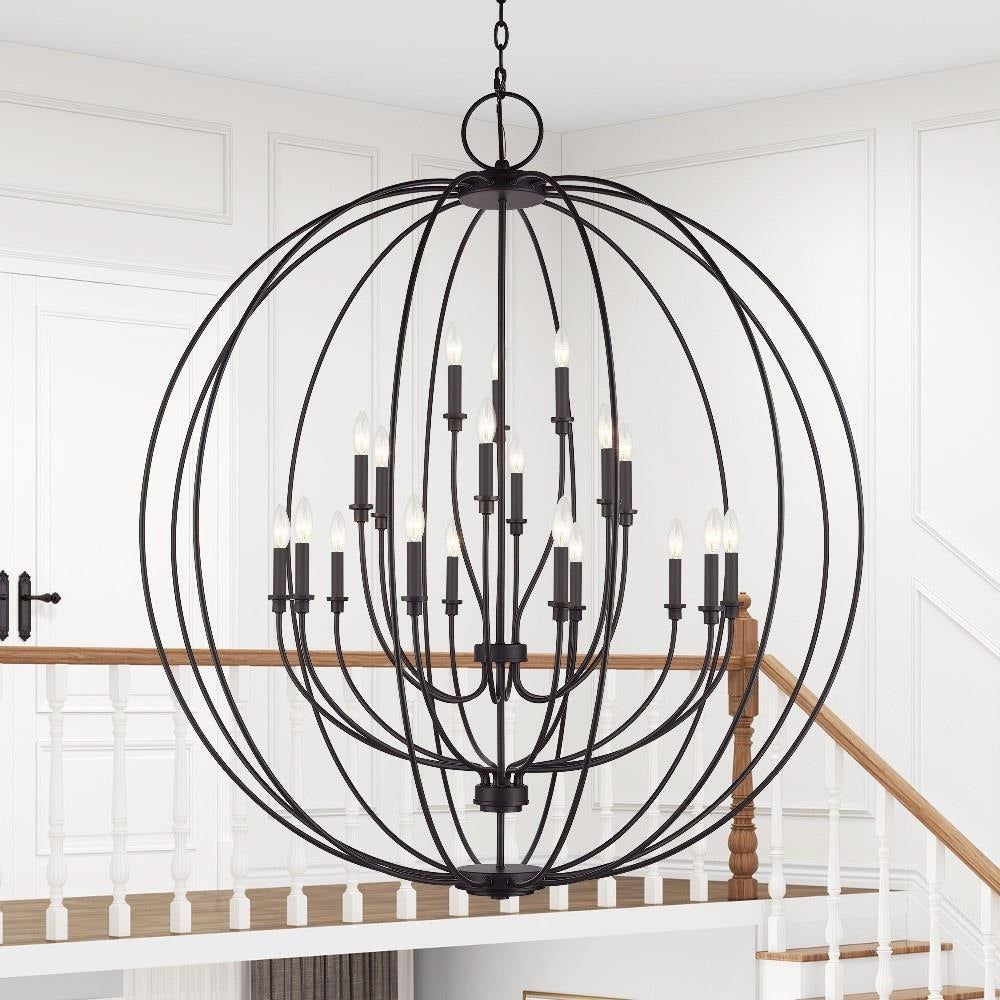 Livex Lighting - 46991-04 - Milania - 19 Light Grande Foyer Chandelier-54 Inches Tall and 48 Inches Wide