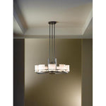 Ellipse Circular Burnished Steel Nine-Light Chandelier