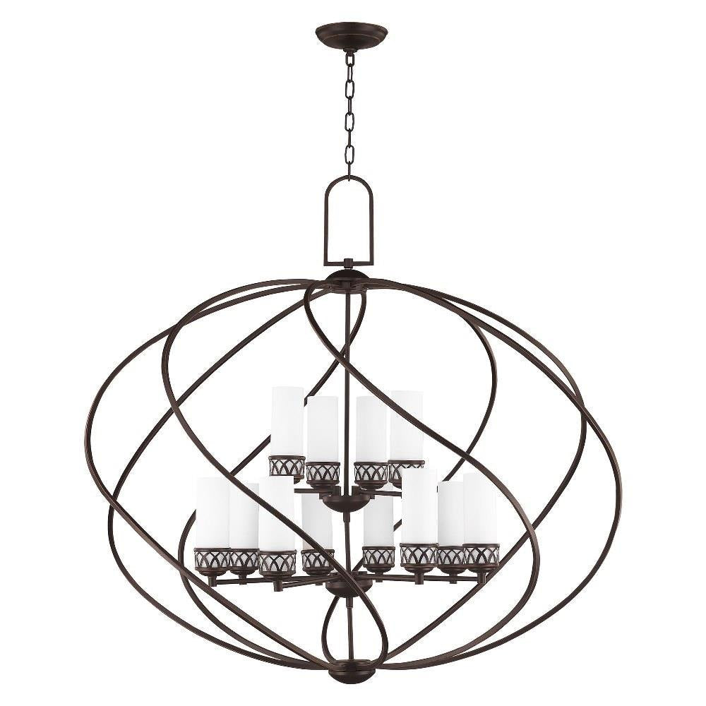 Livex Lighting - 47199-91 - Westfield - 12 Light Foyer Chandelier in Contemporary Style - 42 Inches wide by 39 Inches high