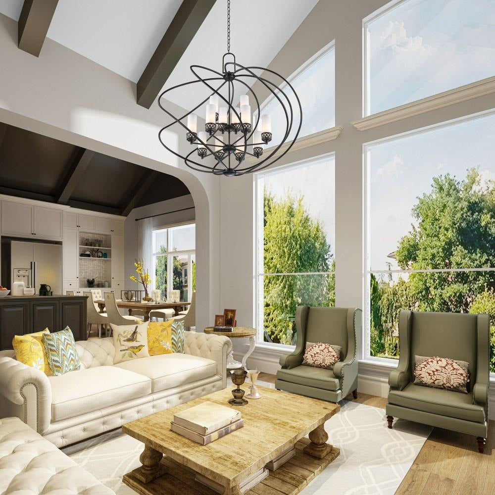 Bailey Street Home - 218-BEL-1764424 - Contemporary Traditional Twelve Light Chandelier