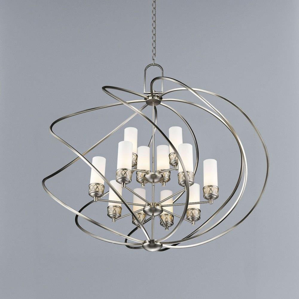 Livex Lighting - 47199-91 - Westfield - 12 Light Foyer Chandelier in Contemporary Style - 42 Inches wide by 39 Inches high