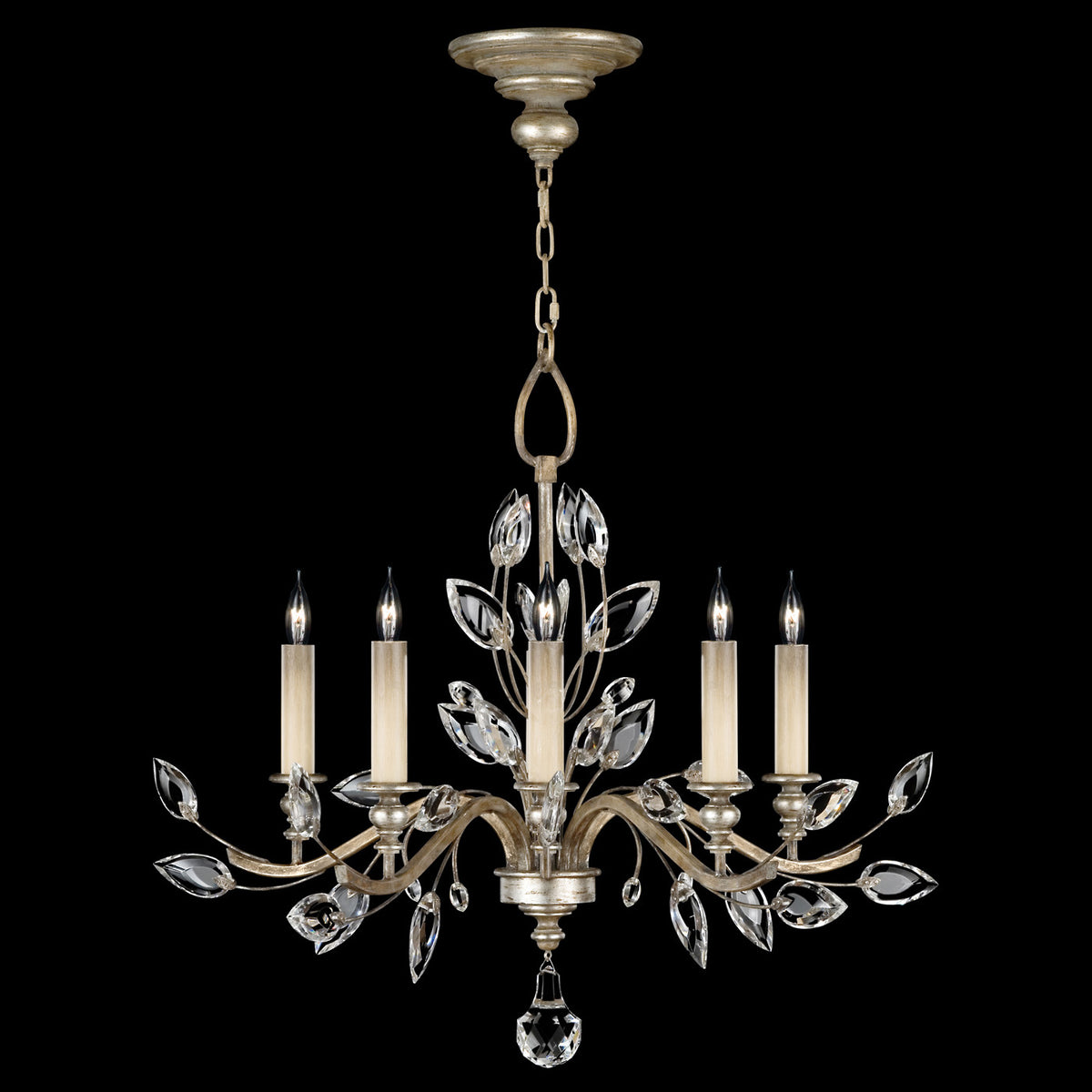 CRYSTAL LAUREL 32" W Round Chandelier