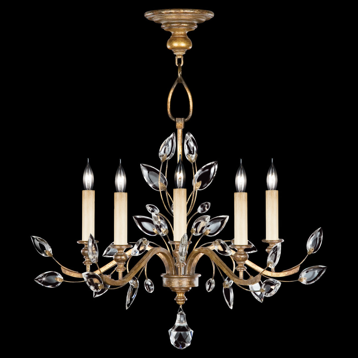 CRYSTAL LAUREL 32" W Round Chandelier