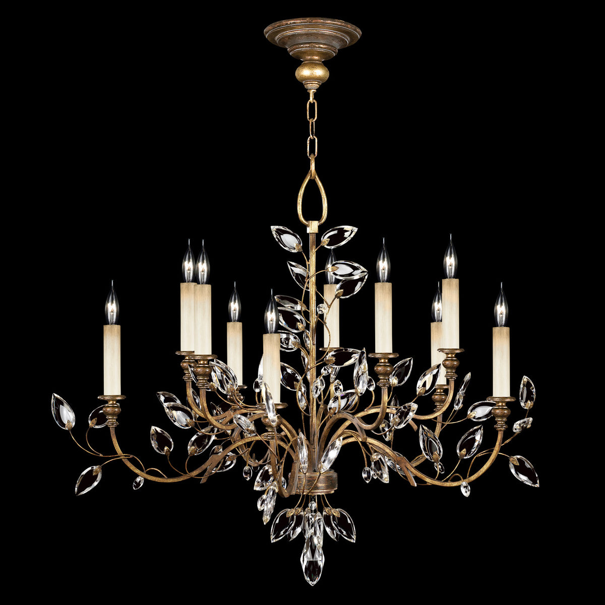 CRYSTAL LAUREL 43" W Round Chandelier