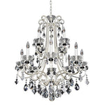 Two-Tone Silver 12-Light 32-Inch Wide Chandelier with Firenze Clear Crystal