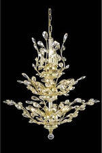 Gold 13-Light Chandelier with Golden Shadow Royal Cut Crystal