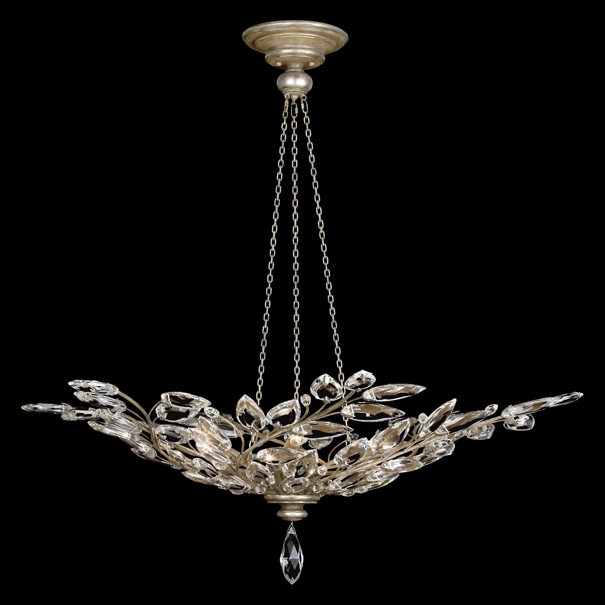 CRYSTAL LAUREL 47" W Round Pendant