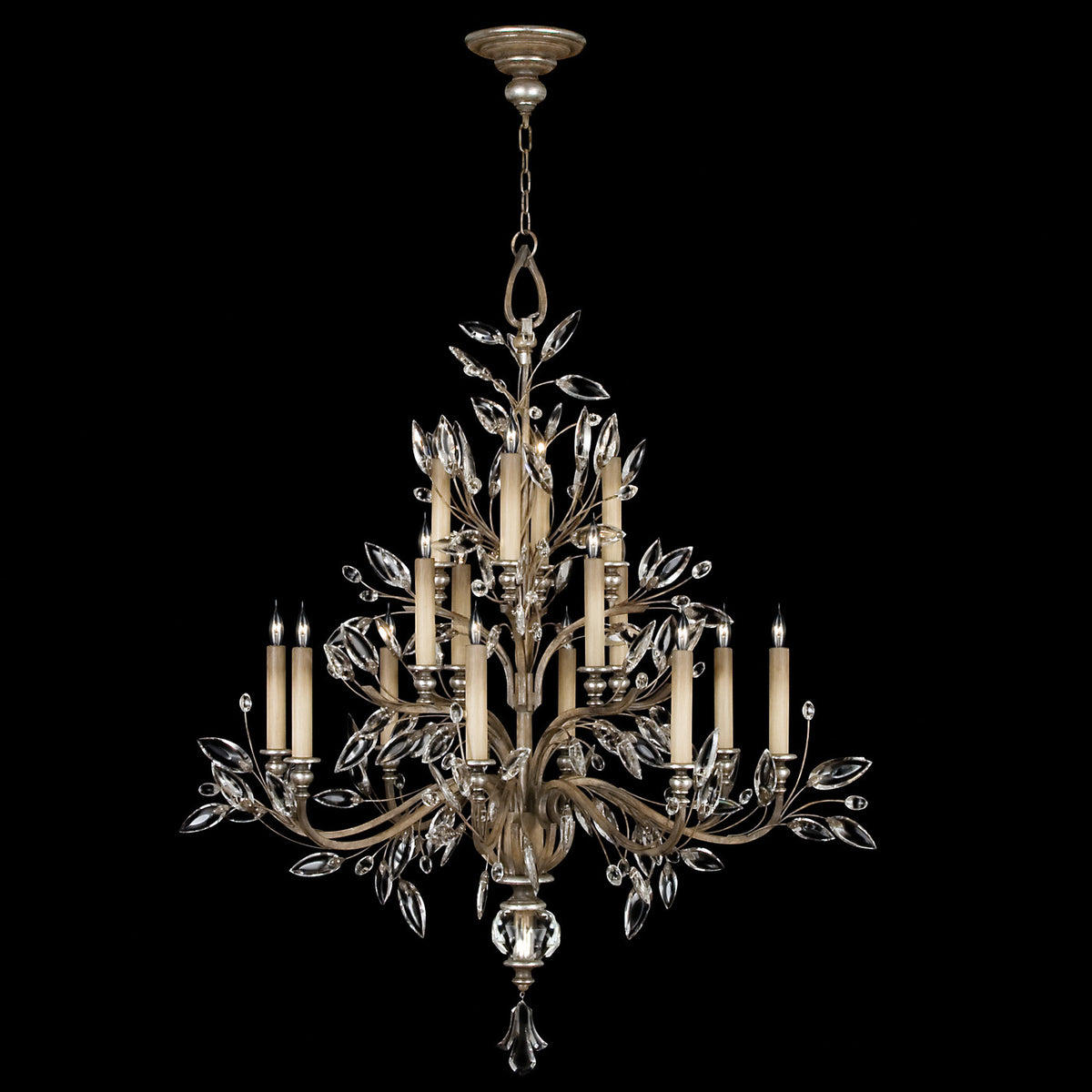 CRYSTAL LAUREL 45" W Round Chandelier