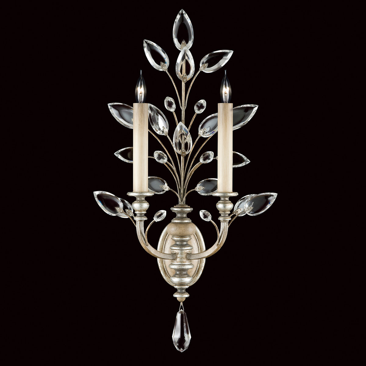 CRYSTAL LAUREL 28" H Sconce