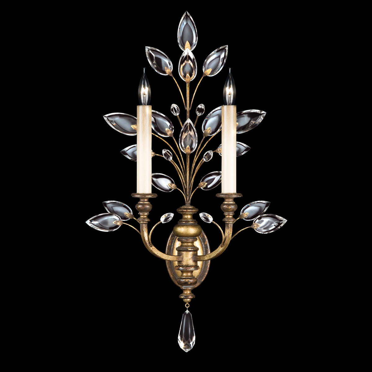 CRYSTAL LAUREL 28" H Sconce