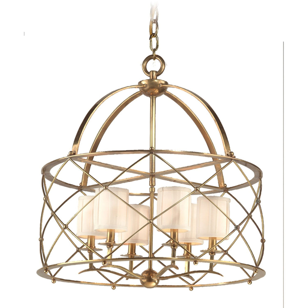 Argyle Aged Brass Six-Light Chandelier